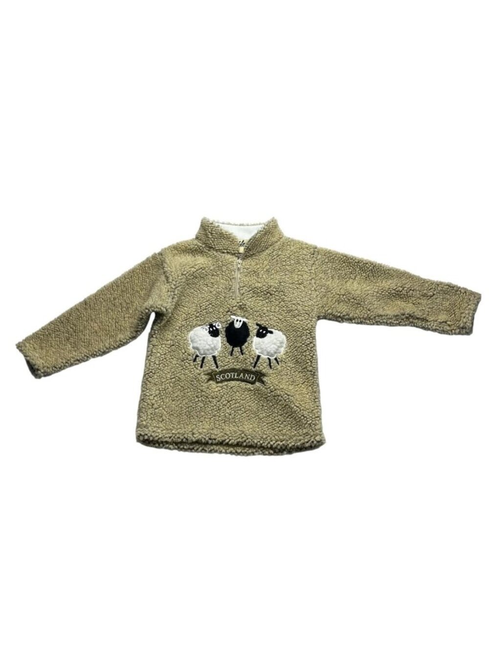 Ramblers Half Zip Pullover Jacket Kids Sheep Trio Scotland Size 4-5 Years New